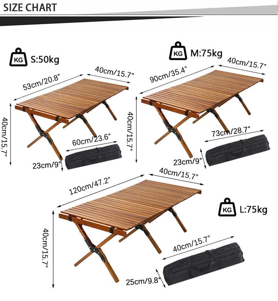 Легкий стол для пикника с выдвижной крышкой