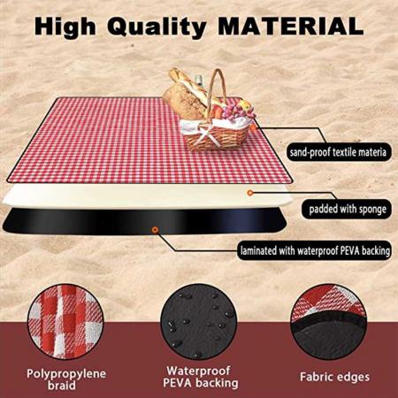 экологически чистое моющееся парусиновое коврик для пикника, пляжное одеяло 