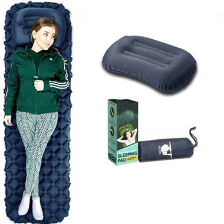 Кемпинг Легкий спальный коврик с подушкой для кемпинга 