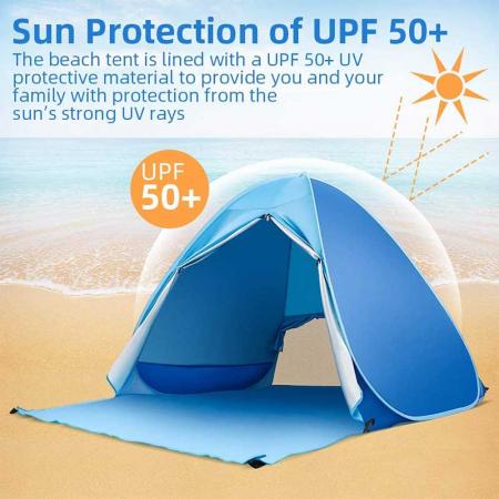 Мгновенная переносная детская пляжная палатка с защитой от солнца UPF 50+ 