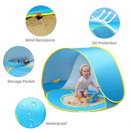 детская портативная компактная всплывающая пляжная палатка для ребенка 