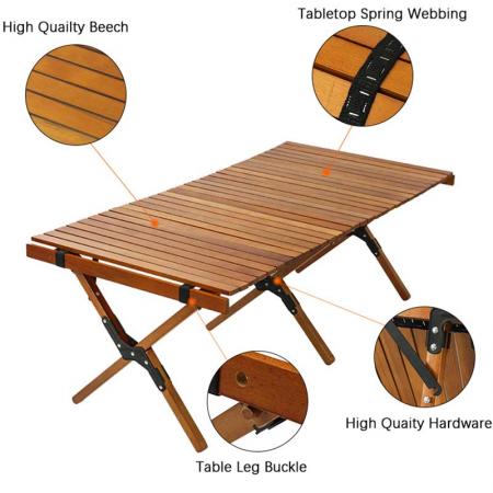 портативный складной стол деревянный складной стол деревянный складной для взрослых складной деревянный стол рулон кемпинг складной стол для пикника для рыбалки на пляже 