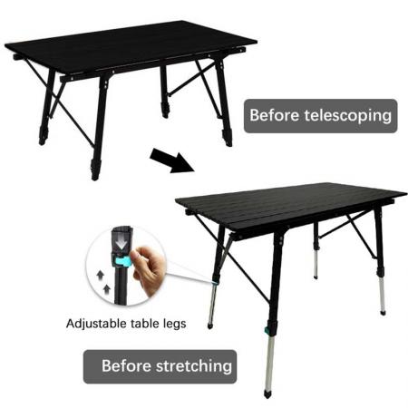 складной уличный стол алюминиевый складной регулируемый по высоте складной стол для кемпинга легкий вес для кемпинга 