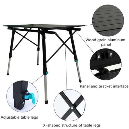 складной уличный стол алюминиевый складной регулируемый по высоте складной стол для кемпинга легкий вес для кемпинга 