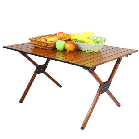 открытый походный стол алюминиевый стол складной стол с деревянным узором кемпинг открытый легкий для кемпинга пляж дворы барбекю вечеринка 