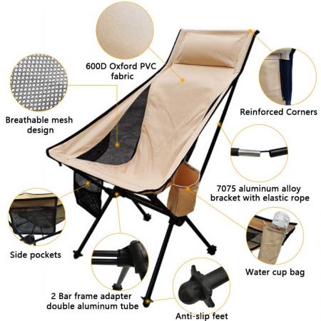 набор столов и стульев для улицы портативный складной стул для кемпинга с сумкой для переноски, который легко носить с собой на открытом воздухе 