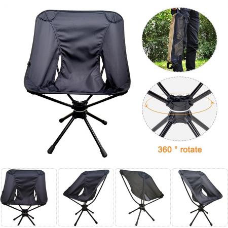 горячий продавать 360 градусов поворотный стул для кемпинга открытый складной портативный пляжный стул рыболовный стул 