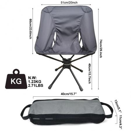 2022 новый вращающийся на 360 градусов стул для кемпинга, складной стул, портативный пляжный стул 