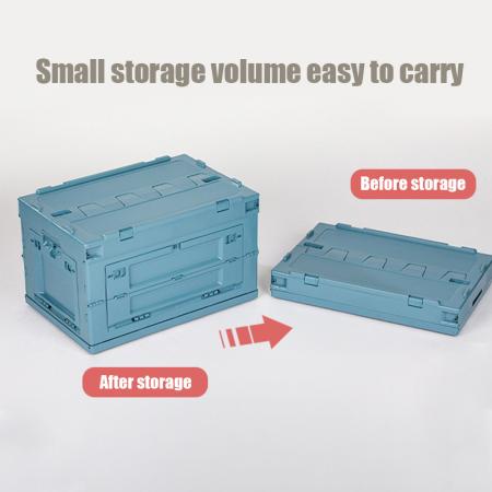 Пластиковый прочный ящик для хранения груза, влагонепроницаемый органайзер для хранения, органайзер для багажника автомобиля, складной ящик для хранения
 