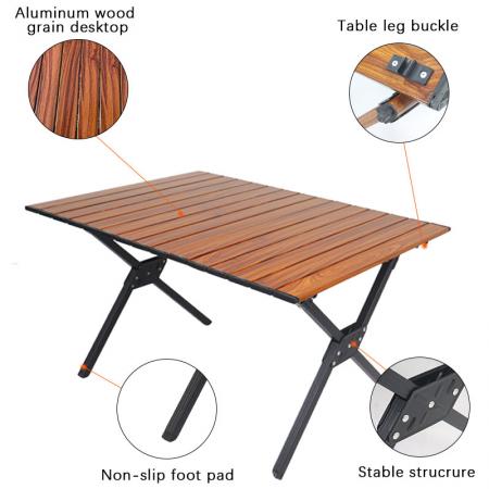 складной деревянный стол портативный походный стол для пикника на открытом воздухе/в помещении, путешествия, пляжный лагерь, барбекю, задний двор 