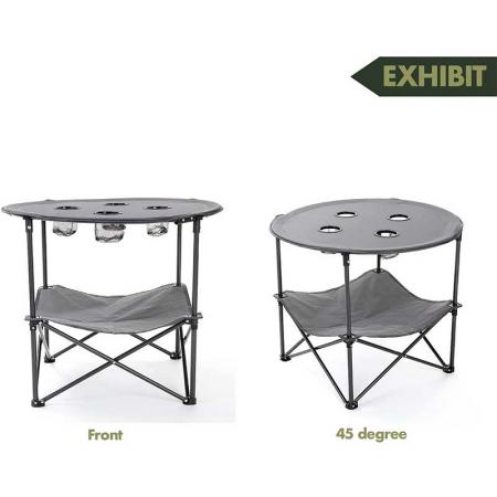 складной походный стол сверхмощный портативный складной стол 4 чашки круглый чемодан стальной каркас высокого качества 600D 