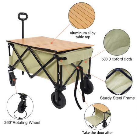 Коллекция садовых инструментов Amazon Basics Складная складная тележка для сада на открытом воздухе с чехлом 