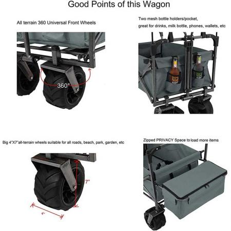 универсальная тележка трансформируемая коляска-фургон садовая тележка для детей и грузов красная 