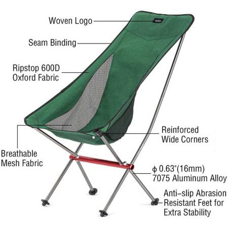 алюминиевый пляжный стул складной кемпинг с высокой спинкой легкий стул с сумкой для переноски для походов на открытом воздухе 