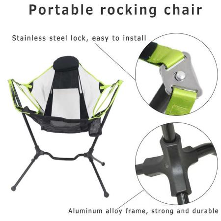 складное кресло-качалка для кемпинга, качели, кресло, расслабляющие качели, удобная спинка, складное кресло на открытом воздухе 
