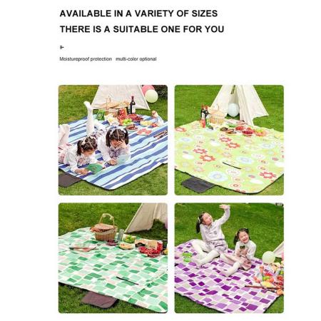 Трехслойное дизайнерское роскошное одеяло для пикника, уличная ткань, складное одеяло для пикника на заказ, водонепроницаемое 