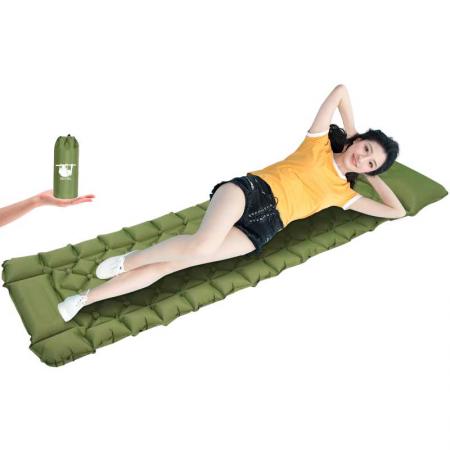 Амазонка, хит продаж, китайский поставщик, надувной водонепроницаемый пользовательский сверхлегкий спальный коврик для путешествий 