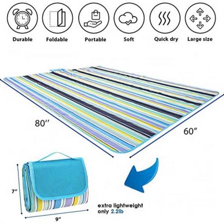 Складное трехслойное дизайнерское одеяло для пикника матовое уличное водонепроницаемое богемное одеяло для пикника 