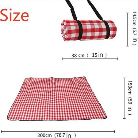 водонепроницаемое одеяло для пикника - 3-х слойный складной коврик для пикника на открытом воздухе 