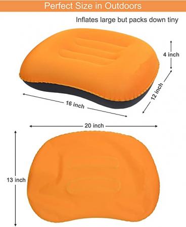сжимаемые удобные эргономичные надувные подушки для поддержки шеи и поясницы 