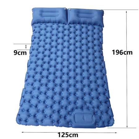 Amazon горячая распродажа коврик для сна на открытом воздухе двойной размер сверхлегкий коврик для кемпинга с подушкой надувной матрас 