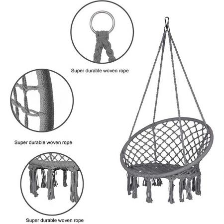 макс. 330 фунтов, подвесные стулья для внутреннего и наружного использования (белые) 
