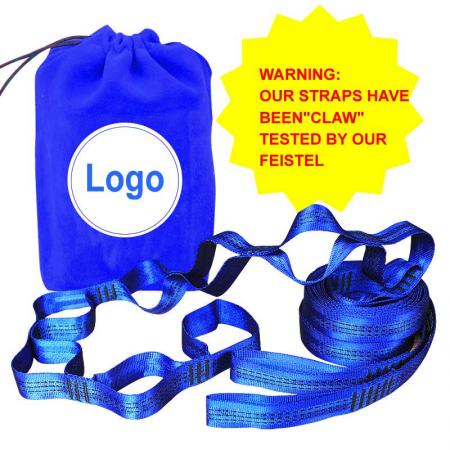 2022 изготовленный на заказ логотип с низким MOQ синие ремни гамака для комплекта системы подвески гамака 