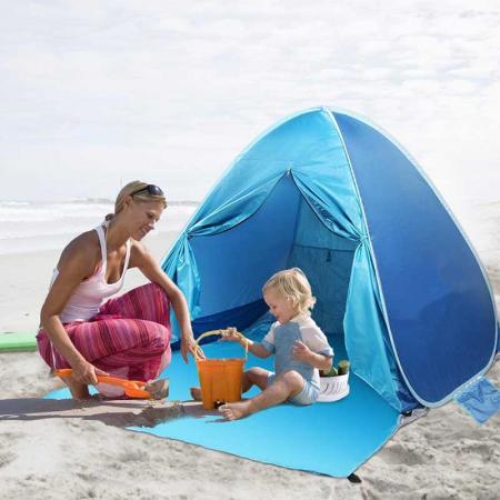 Легкая уличная палатка из стекловолокна для походов на большую семью, водонепроницаемая складная военная автоматическая всплывающая пляжная палатка
 