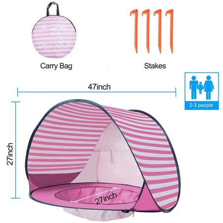Пляжная палатка, пляжный тент, переносная палатка с защитой от УФ-излучения, укрытие от солнца, всплывающая детская пляжная палатка
 