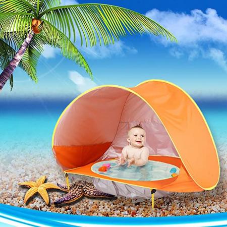 пляжная палатка у бассейна детский всплывающий козырек от солнца UPF 50+ защита для пляжа на открытом воздухе
 