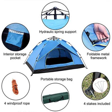 Водонепроницаемая палатка для кемпинга на 2-3 человека, походная, военная, пляжная, складная, автоматическая, всплывающая, для кемпинга
 