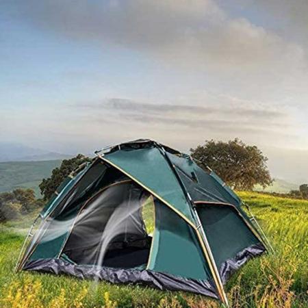 оптовая дешевая полиэфирная ткань 170T с автоматической всплывающей палаткой с серебряным покрытием
 