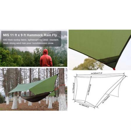 210T полиэфирная палатка брезент сверхлегкий брезент для кемпинга с дверью портативный гамак дождевик премиум-класса водонепроницаемый брезент для гамака
 