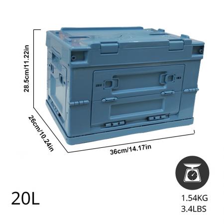 20-литровый складной ящик для хранения ящиков пластиковый контейнер для хранения тотализатора для кемпинга , барбекю
 