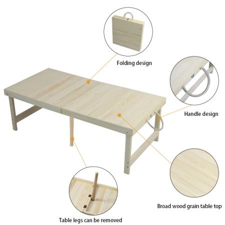 Деревянный складной стол для пикника нового дизайна для кемпинга, барбекю, пикника, вечеринки, пляжа 