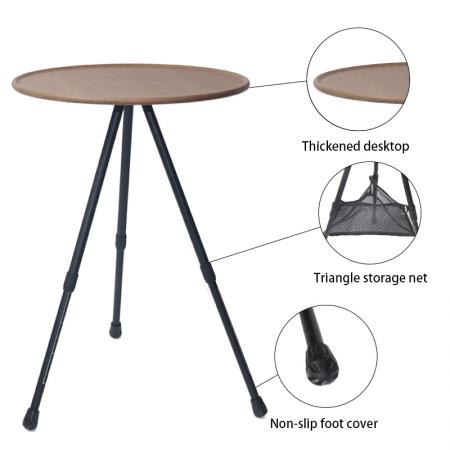 Кемпинг круглый стол складной открытый портативный складной стол для пикника высота 35-53,5 см 