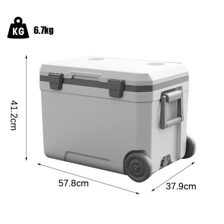 Большой 45L автомобиль установил ЛОГОТИП коробки хранения пикника холодильника изоляции холодный ящик изготовленный на заказ 