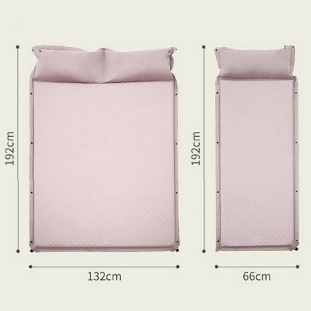 Двойной самонадувающийся спальный коврик ПВХ Кемпинг Сверхлегкий спальный коврик для кемпинга 2 человека Толщина 3 см / 5 см 