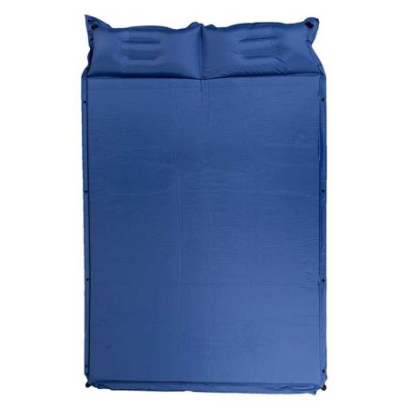 Двойной самонадувающийся спальный коврик Двойной спальный матрас 190T Spring Sub-Spun с подушкой 