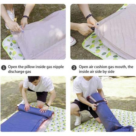 Портативный двойной кемпинг спальный коврик водонепроницаемый самостоятельно надувные коврики для кемпинга 