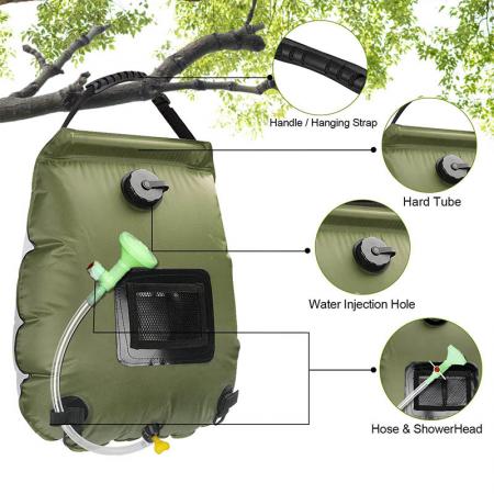 2023 НОВОЕ ПРИБЫТИЕ Сумка для душа для кемпинга Эко Солнечная сумка для душа для палатки для путешествий на открытом воздухе 