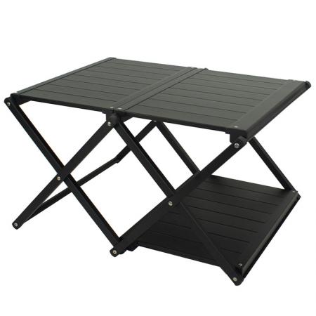Высококачественный 2-слойный/3-слойный/4-слойный складной стеллаж для хранения в кемпинге, полка для пикника, многофункциональный складной уличный стол 