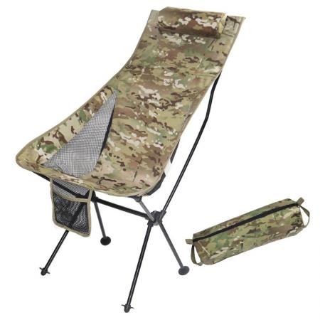 Пляжный складной стул из алюминиевого сплава Портативный садовый стул для отдыха на открытом воздухе со съемной подушкой 