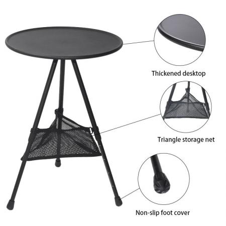 Легкий складной круглый стол для пикника для кемпинга для рыбалки на пляже 