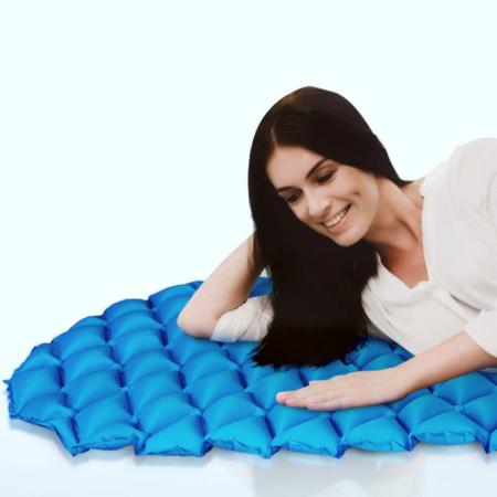 Складной надувной сверхлегкий компактный водонепроницаемый надувной матрас для кемпинга, спальный коврик 
