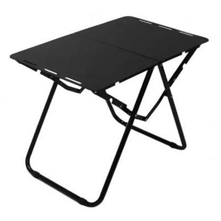 Черный легкий портативный складной сверхлегкий свернутый мини-алюминиевый стол для пикника в лагере, складной для пеших прогулок на открытом воздухе
         