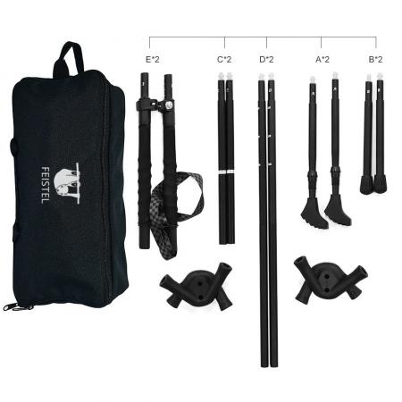 Открытый портативный кемпинговый лунный стул, треккинговая палка, складной стул двойного назначения, пляжный стул, треккинговая палка из алюминиевого сплава, оптовая продажа 