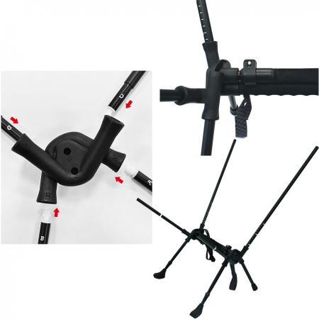 Открытый портативный кемпинговый лунный стул, треккинговая палка, складной стул двойного назначения, пляжный стул, треккинговая палка из алюминиевого сплава, оптовая продажа 