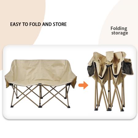 Низкий MOQ с двойным сиденьем на открытом воздухе легкий складной пляж 