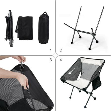 Складной стул для рыбалки на пляже с боковыми карманами, складные стулья для кемпинга 